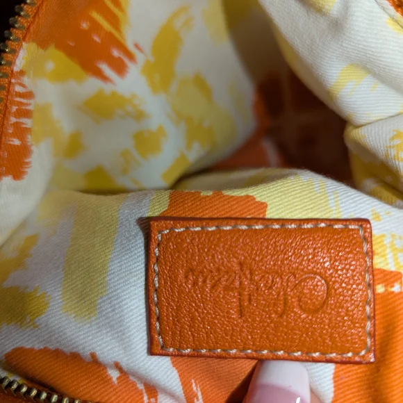 Orange Leather Tote Bag - Picture 5 of 8